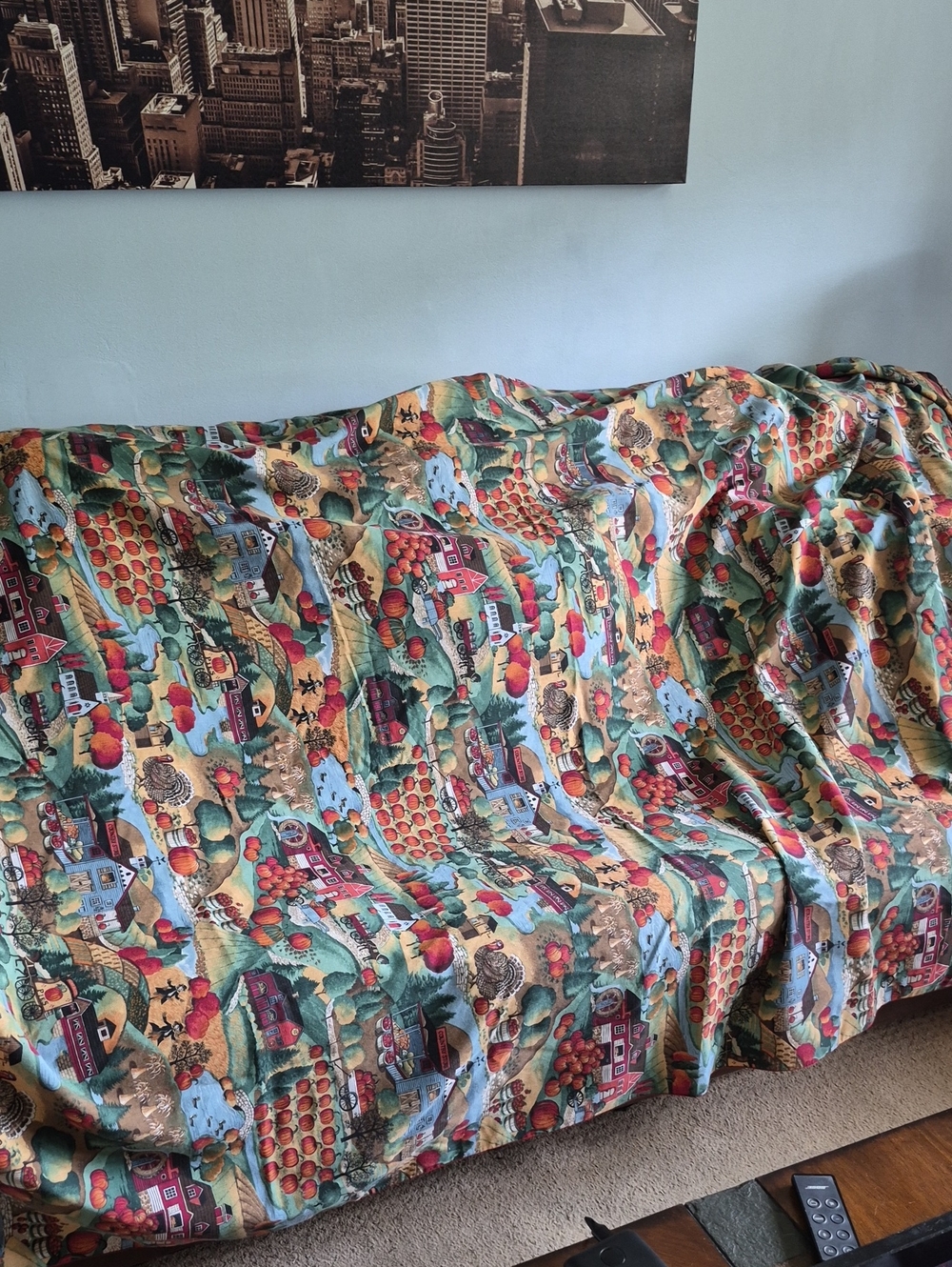 Autumn Fall Farmhouse Print Tablecloth